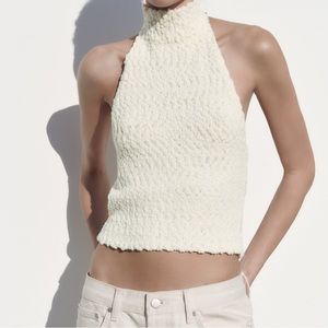 Zara Chenille Halter Top